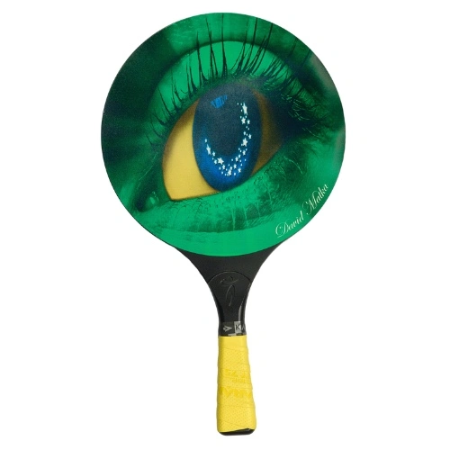 מטקת חופים חצי קרבון | עיצוב עין בצבעי ברזיל